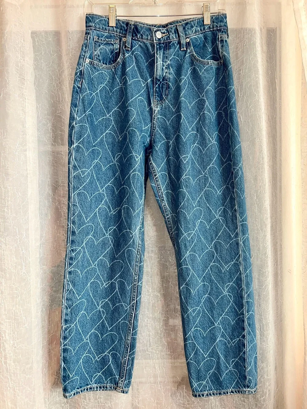 🩵Old Navy High-Waisted Slouchy Straight Non-Stretch Jeans for Girls